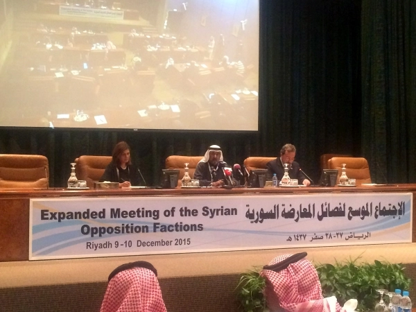 جانب من اجتماع المعارضة السورية الذي انعقد بالرياض (أ ف ب)