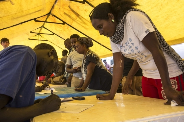 نازحون من جنوب السودان في مخيم للأمم المتحدة في بور                           (إ ب أ)