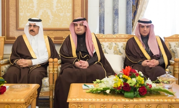  مساعد العيبان وعادل الطريفي وعادل الجبير خلال اللقاء