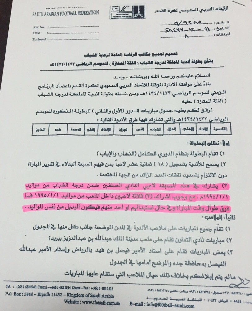 ضوئية لوثيقة الفقرة 1 