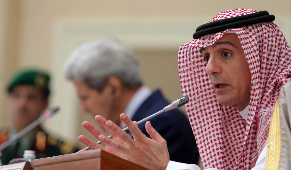 عادل الجبير خلال المؤتمر (محمد مشهور)