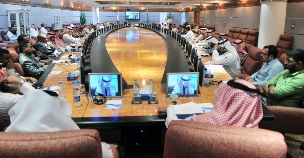 من الورشة التي عقدت أمس لمجلس الأعمال السعودي الأمريكي (مكة)