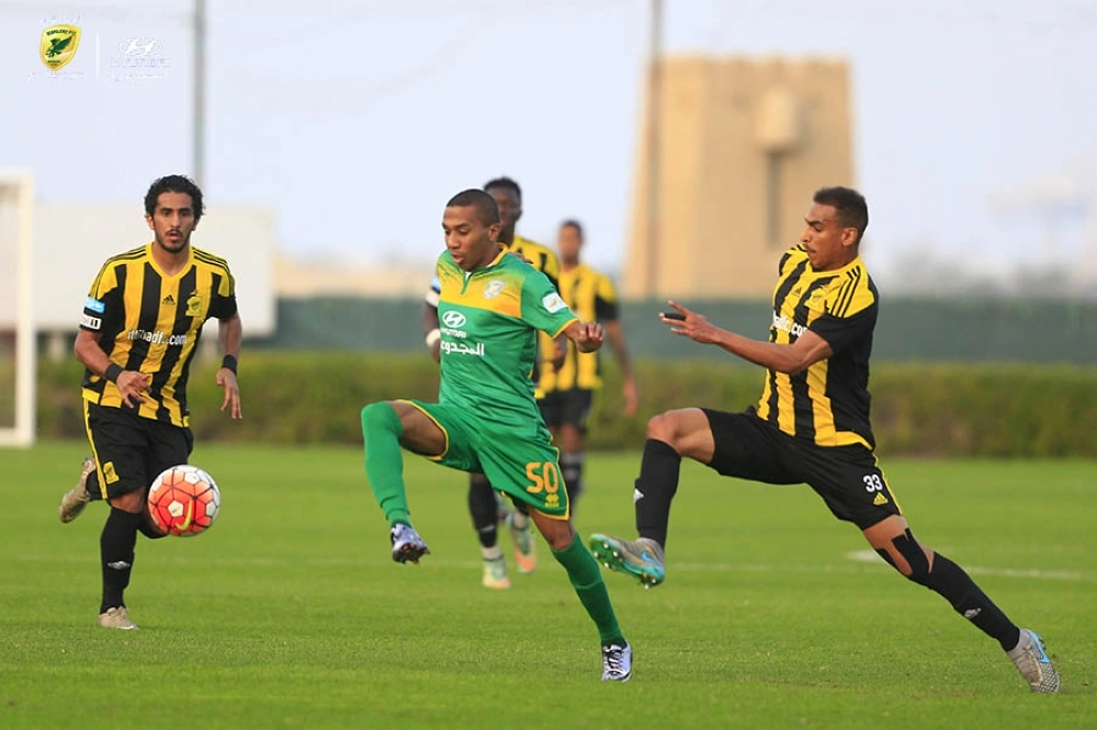 جانب من ودية الاتحاد والخليج في الإمارات