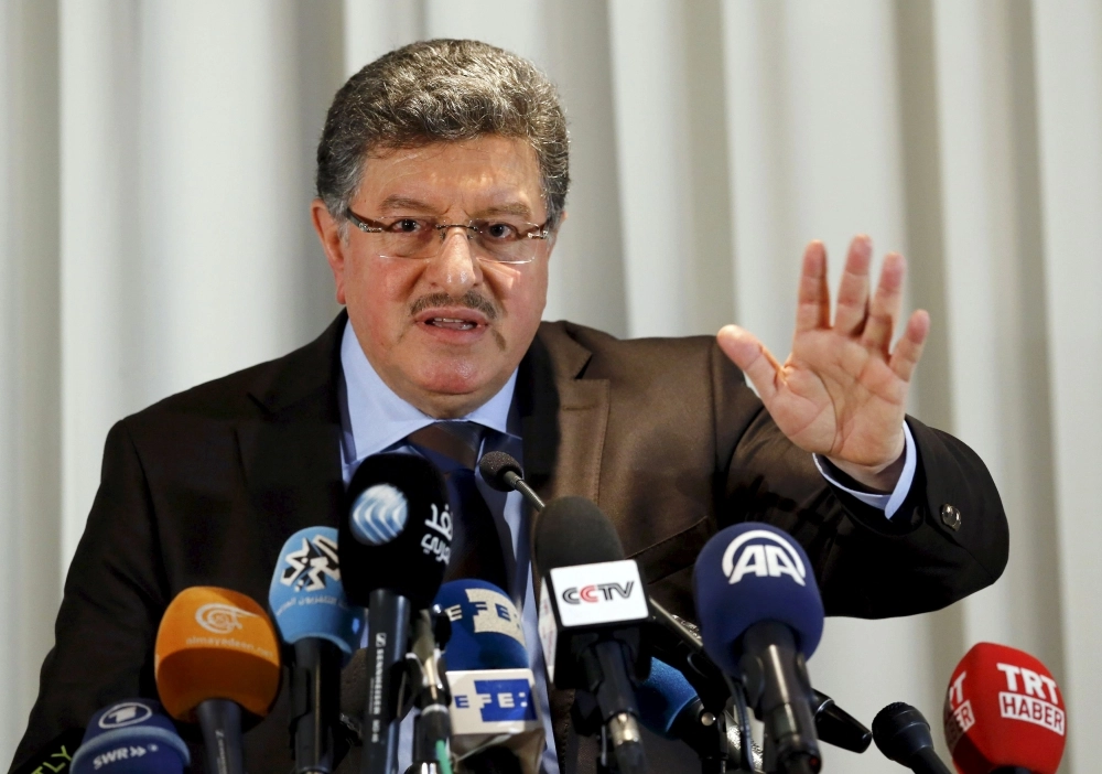 سالم المسلط يتحدث في جنيف (رويترز)