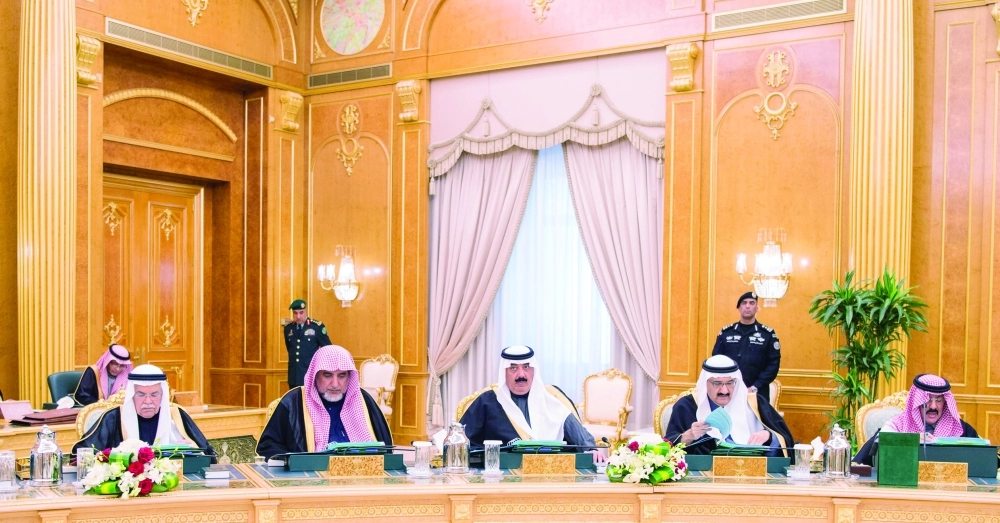 الأميران منصور بن متعب ومتعب بن عبدالله خلال الجلسة