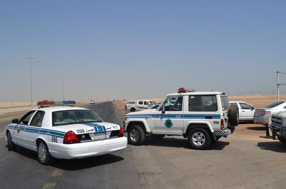 دوريات أمن طرق على طريق المزاحمية (مكة) 