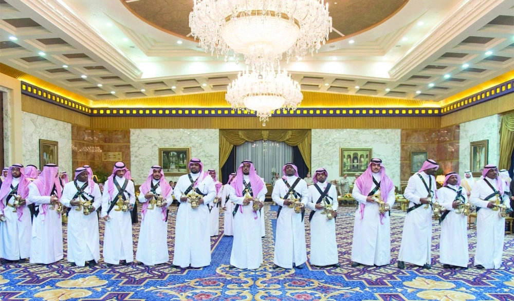 من مراسم الاستقبال