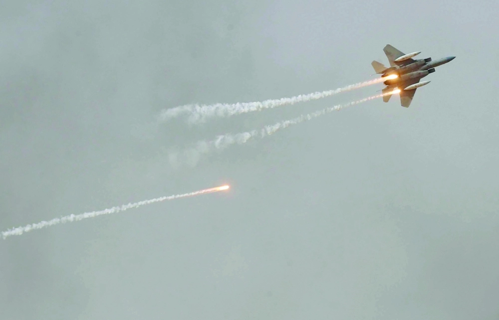 من مناورات رعد الشمال في حفر الباطن أمس        (أ ف ب، إ ب أ) 
