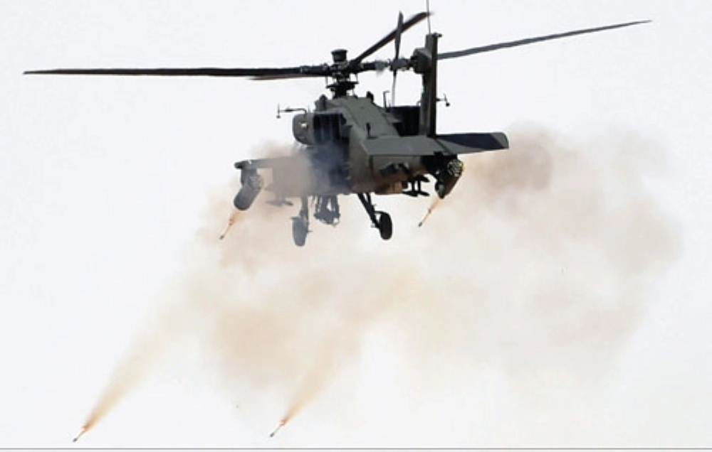 من مناورات رعد الشمال في حفر الباطن أمس        (أ ف ب، إ ب أ) 
