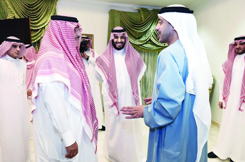 .. وفي حديث مع الشيخ عبدالله بن زايد بحضور ولي ولي العهد