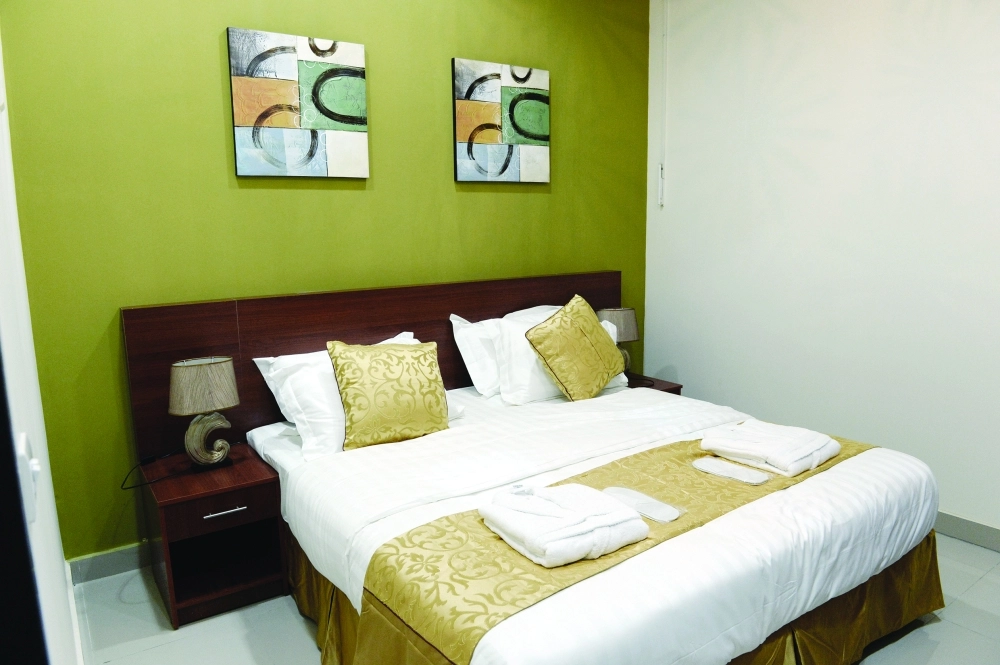 غرفة نوم داخل أحد أجنحة البيت العائلي 