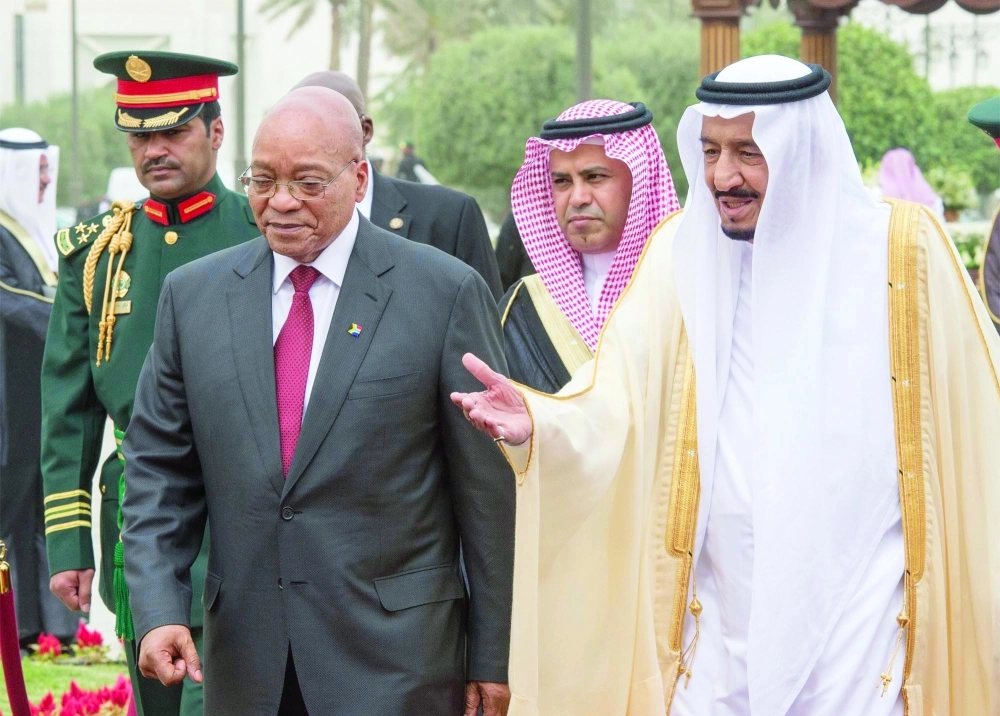 الملك سلمان مرحبا بجاكوب زوما