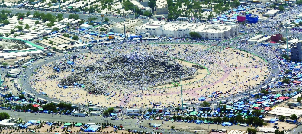 جوية لمشعر عرفات في الحج الماضي     (ياسر بخش)