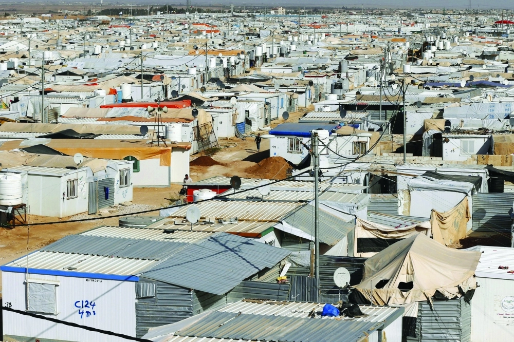 جانب من مخيم الزعتري للاجئين السوريين بالأردن (أ ف ب) 