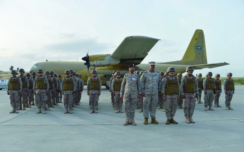 القوات السعودية لدى وصولها تركيا                                               (واس)