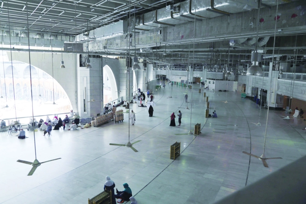 مطاف الدور الأول والمرتبط بتوسعة الملك عبدالله عبر جسور خاصة                 (أحمد جابر)