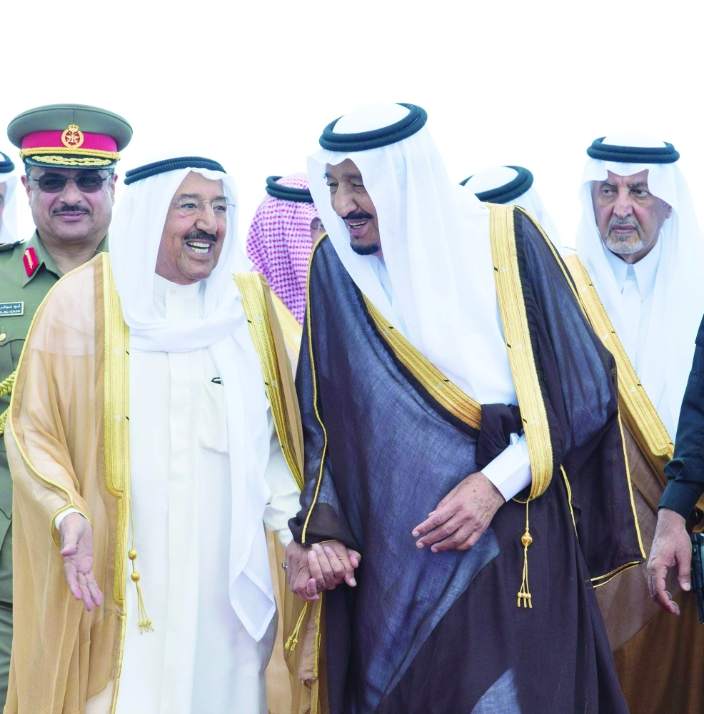 الملك سلمان مستقبلا صباح الأحمد الجابر الصباح