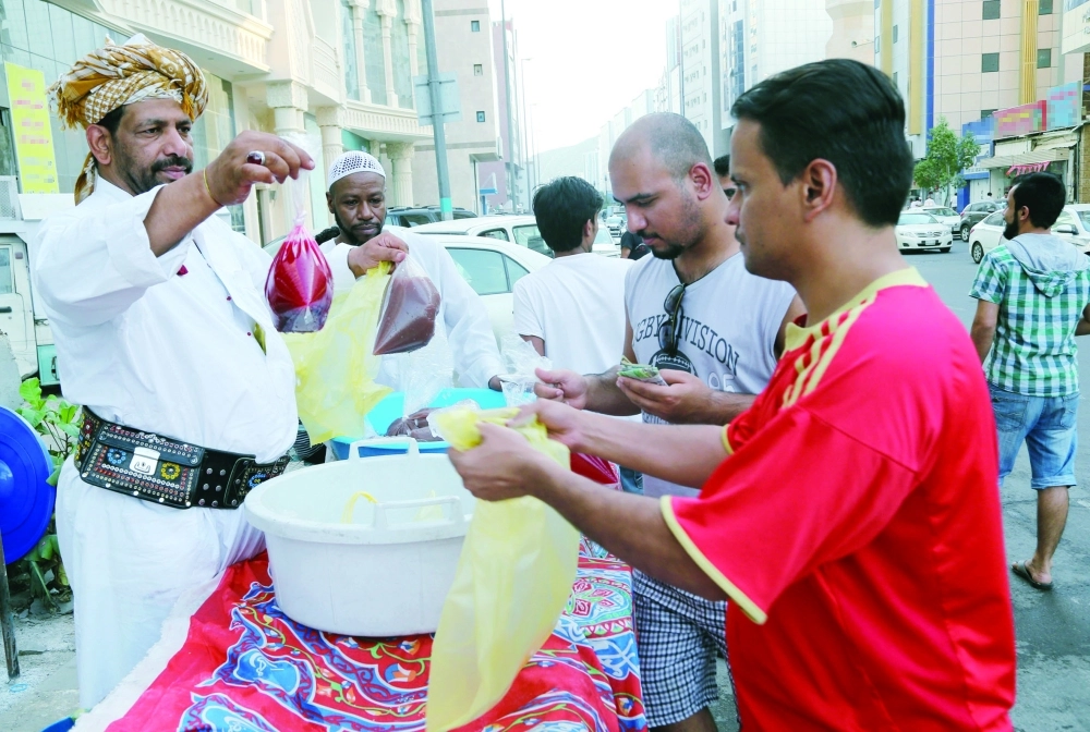 بيع السوبيا في أحد أحياء مكة                                      (أحمد جابر)