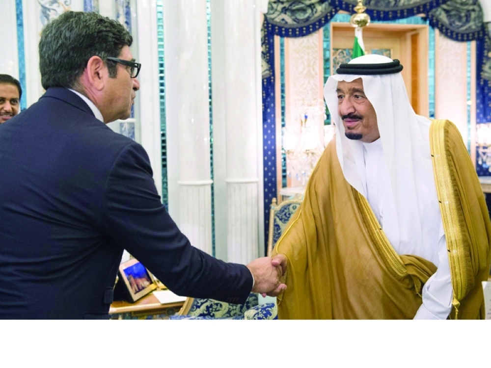 .. ولدى استقباله أحد الدبلوماسيين