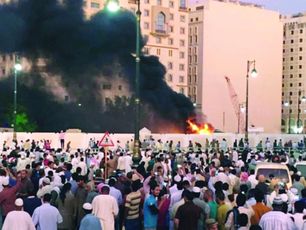 التفجير الإرهابي الأخير الذي وقع بالقرب من المسجد النبوي (مكة)