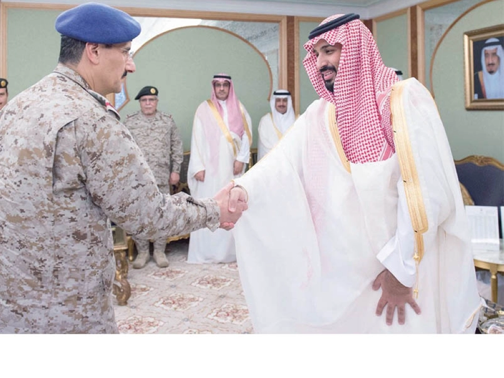 ولي ولي العهد لدى استقباله قادة وزارة الدفاع بمكة أمس