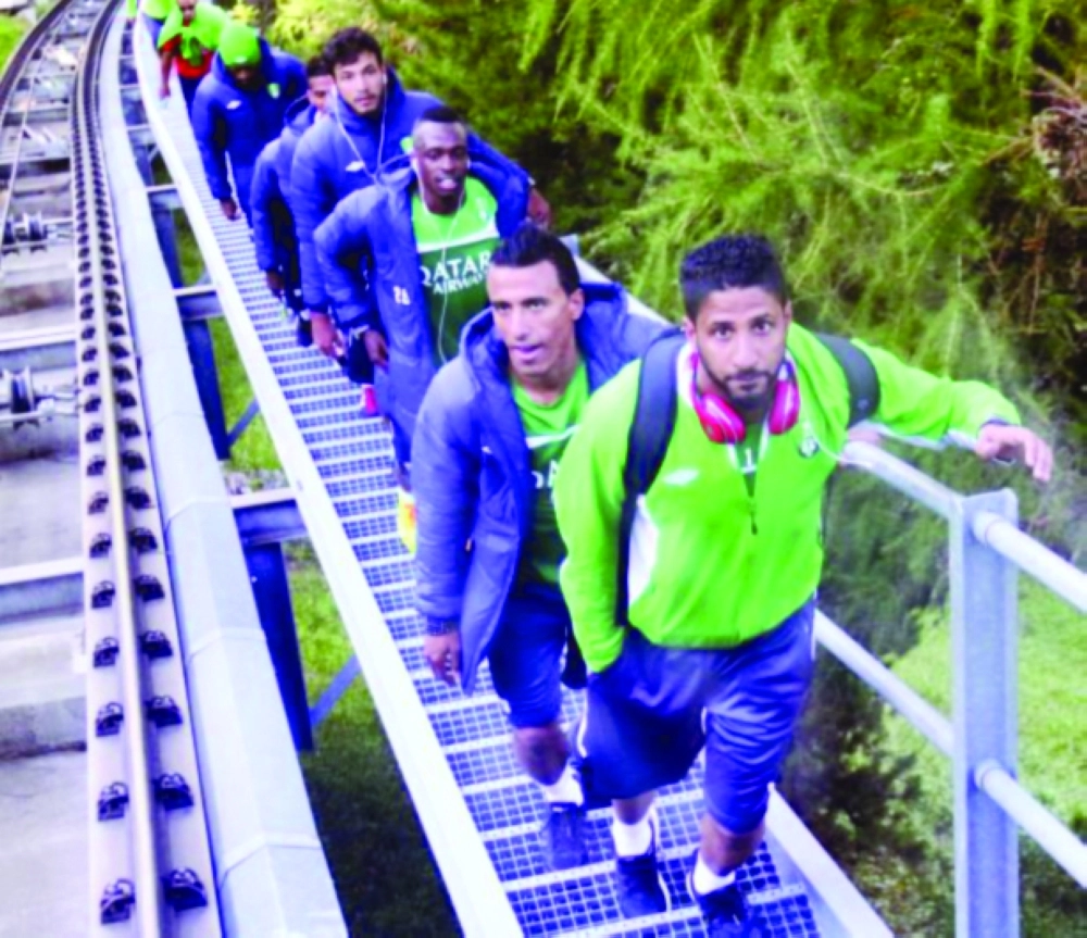 جانب من معسكر الأهلي بسويسرا العام الماضي                         (إعلامي الأهلي)