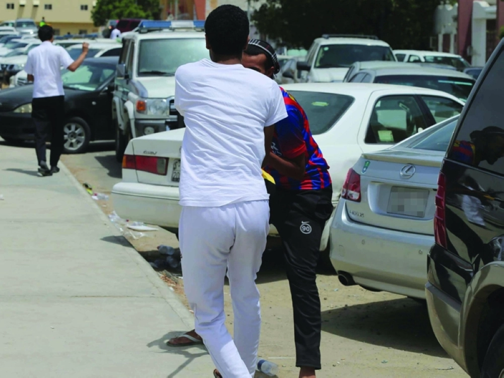 مشاجرة سابقة لطلاب أمام إحدى المدارس (مكة)