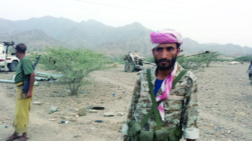 جندي من المقاومة خلال اشتباك في كرش                 (أديب محمد)