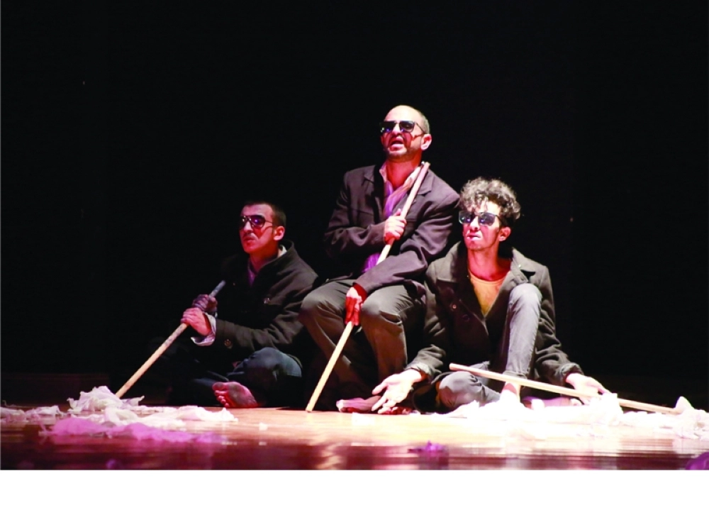 مشهد من مسرحية عميان 