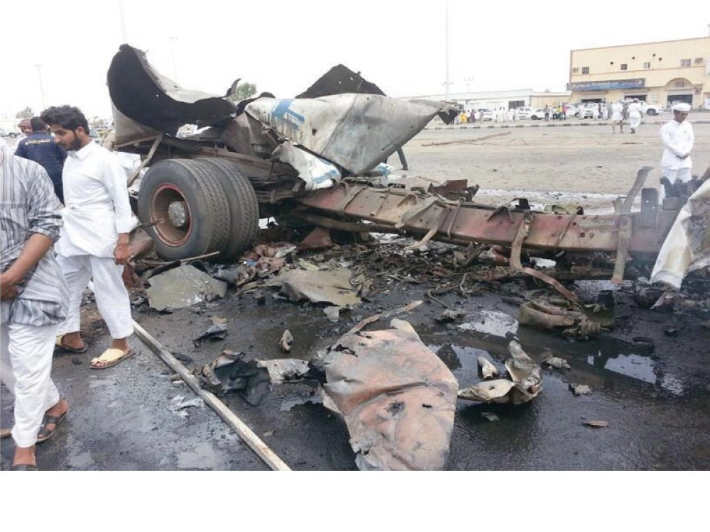 آثار العدوان الحوثي على نجران أمس ( مكة)