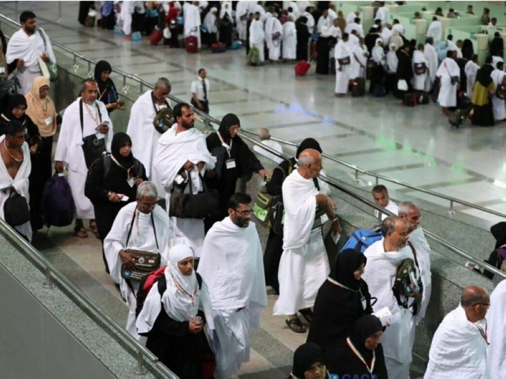 حجاج واصلون لمطار الملك عبدالعزيز الدولي (واس)