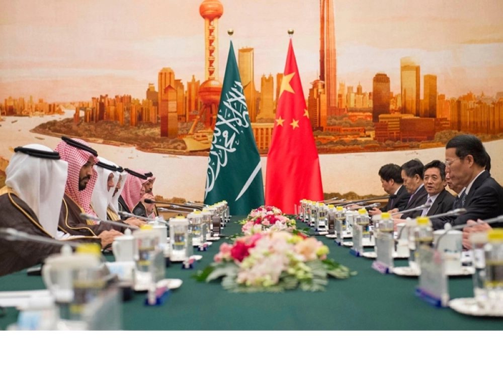 ولي ولي العهد خلال ترؤسه الاجتماع الأول مع تشانج قاو لي (واس)