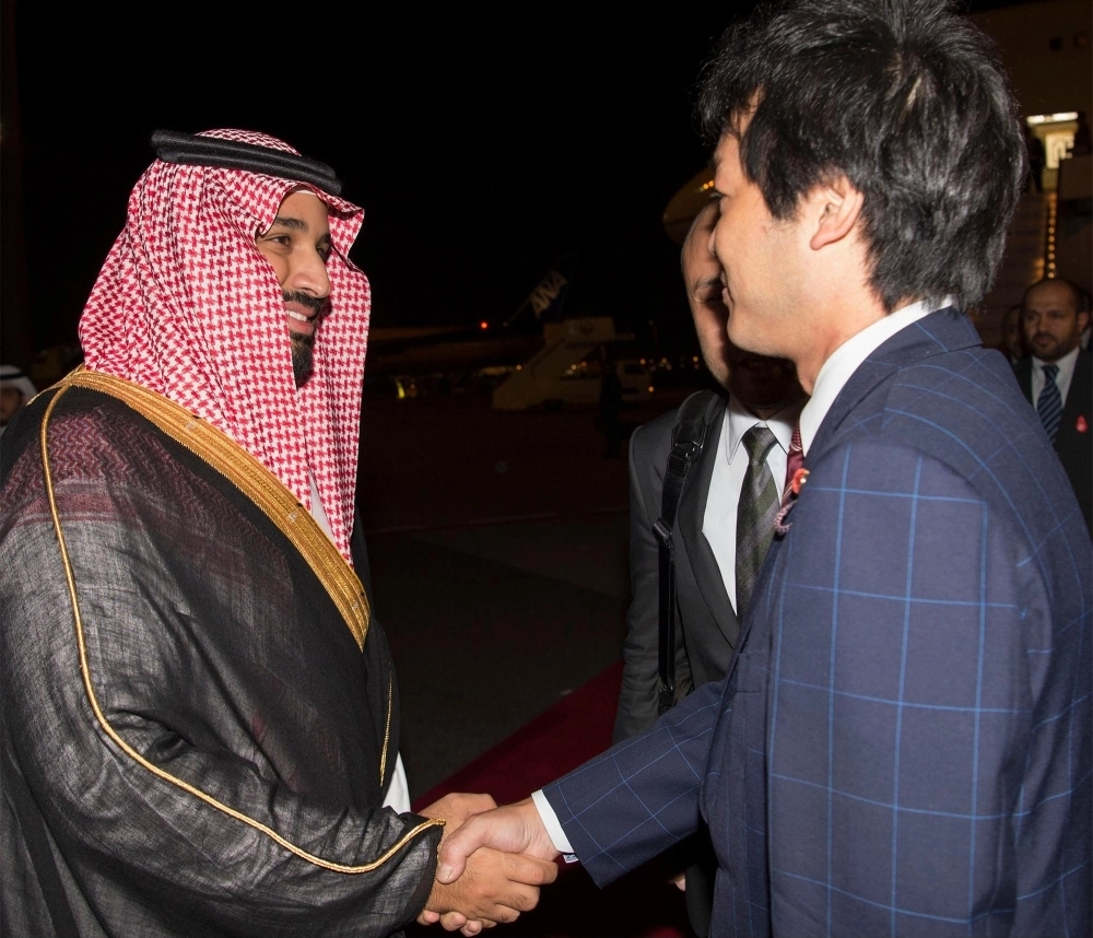 لحظة وصول الأمير محمد بن سلمان إلى اليابان         (بندر الجلعود )