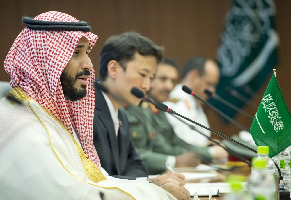 ولي ولي العهد متحدثا خلال الاجتماع  (بندر الجلعود)