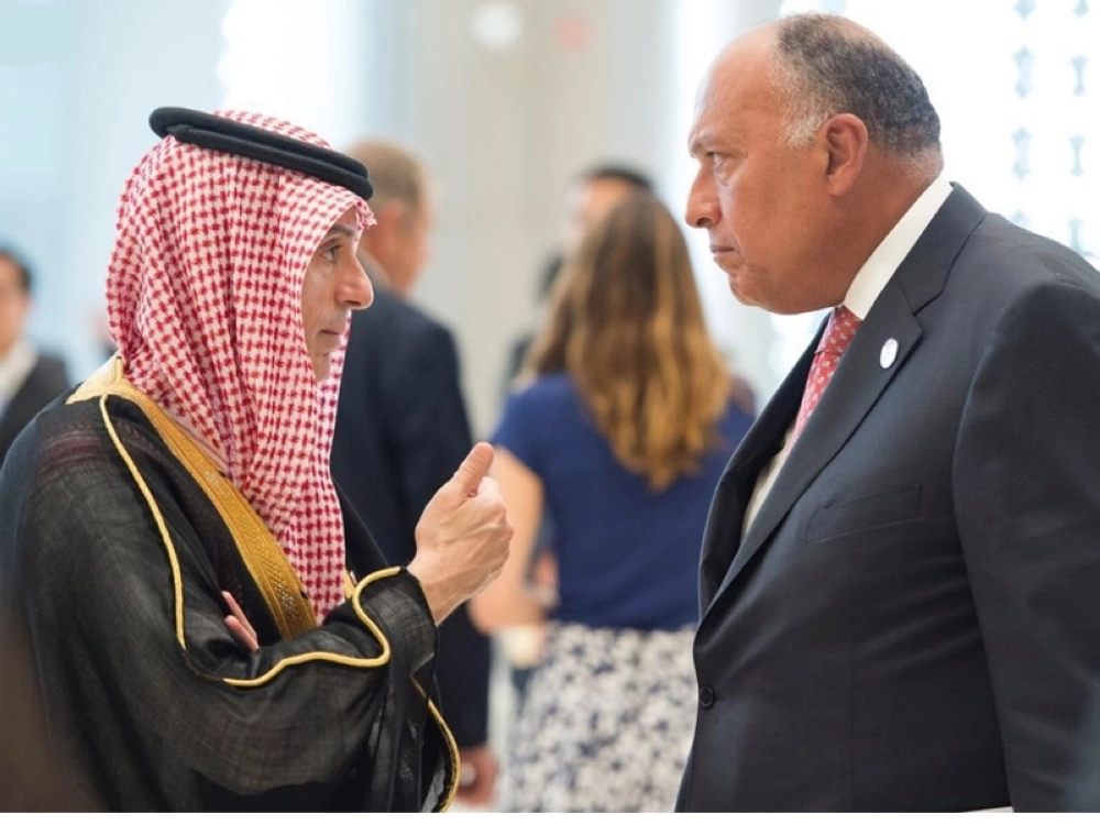 عادل الجبير وسامح شكري (واس)