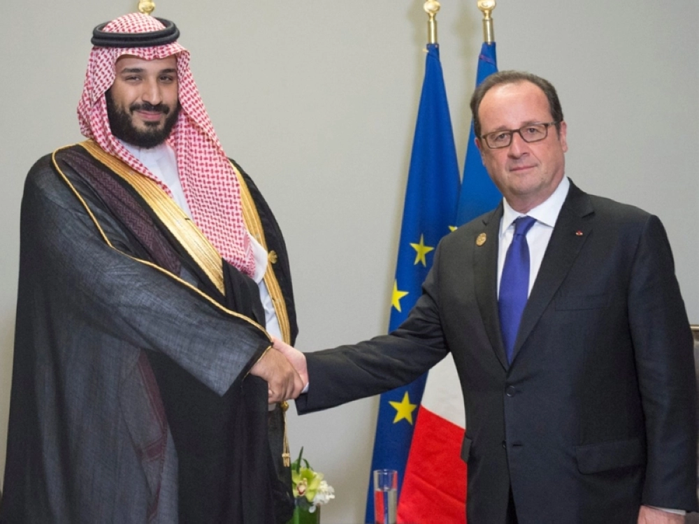 الأمير محمد بن سلمان و اولاند اليوم (واس)