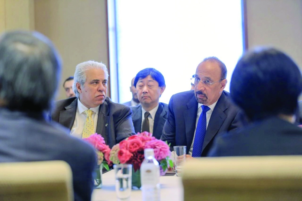 .. وخلال اجتماعه بإحدى الشركات اليابانية                       (مكة)