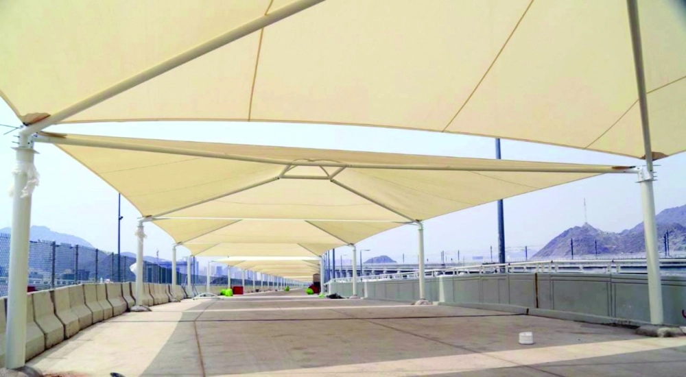  ممرات المشاة الموصلة لمحطات قطار المشاعر       (واس) 