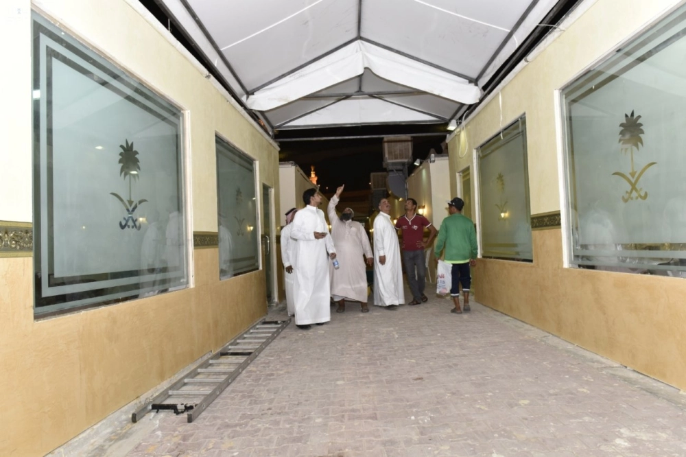 جانب من تجهيزات مقر ضيوف خادم الحرمين الشريفين (واس)