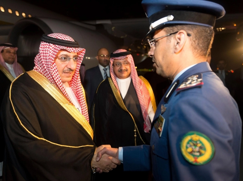 الأمير محمد بن نايف لدى وصوله إلى الولايات المتحدة الأمريكية (واس)