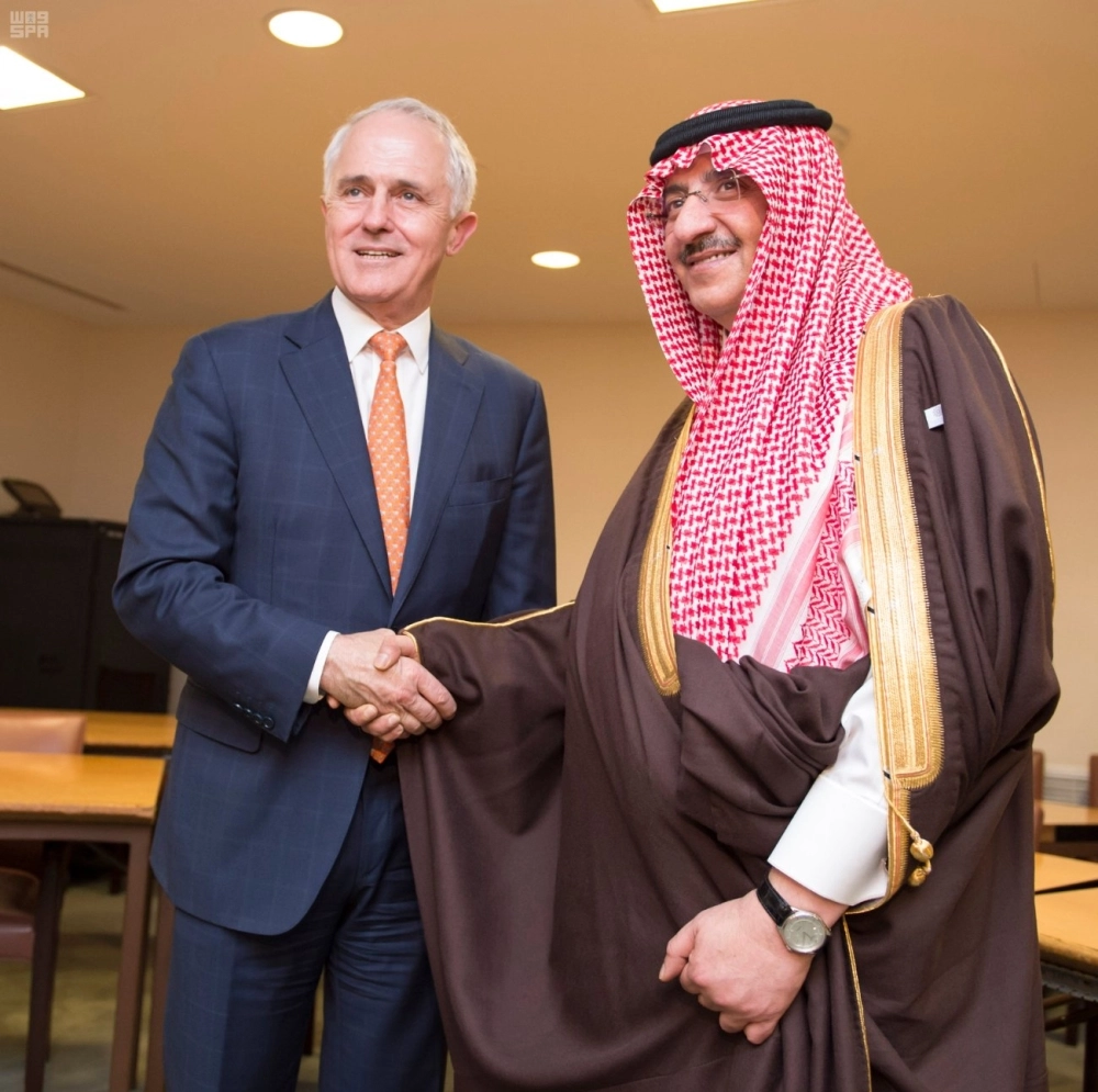 من لقاء ولي العهد ورئيس وزراء أستراليا          (واس) 