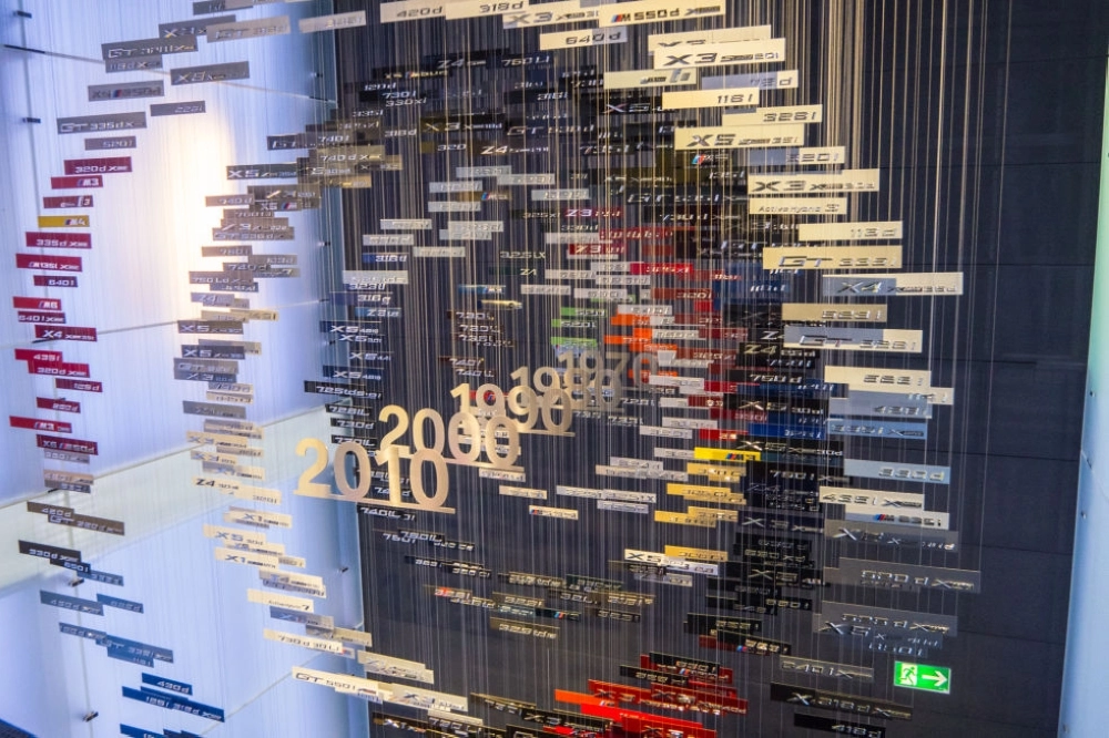 مجموعة متنوعة لشارات مختلف سيارات بي إم دبليو عبر عقود