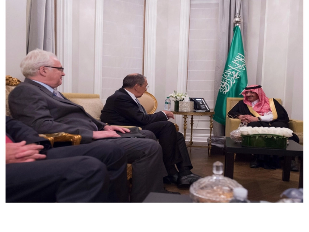 سمو ولي العهد يلتقي وزير الخارجية الروسي (واس) 20-12-1437 هـ