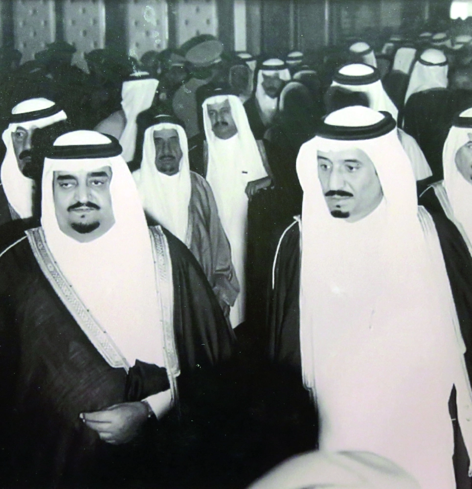 الملك فهد والملك سلمان في إحدى المناسبات بالرياض