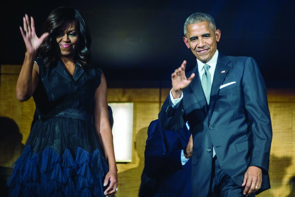 أوباما خلال افتتاح متحف الأمريكيين الأفارقة بواشنطن   (أ ف ب)