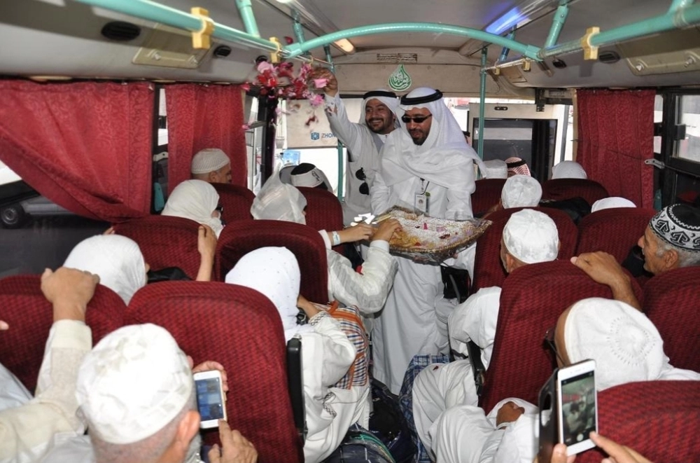 حجاج المغرب لدى مغادرتهم   (واس)