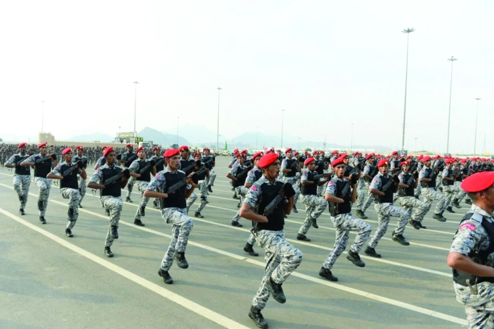 كتلة الهرولة للشرطة العسكرية في حفل قوات أمن الحج                   (مكة)