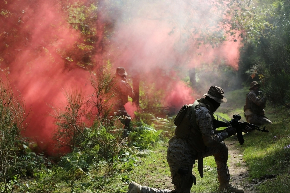 أحد التدريبات التي تنفذها القوات خلال التمرين (واس)