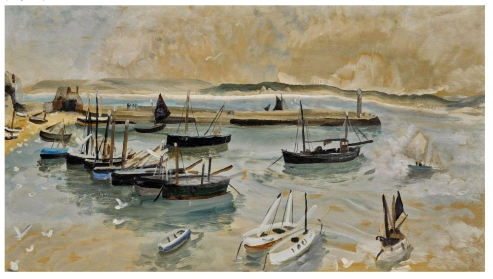 'St Ives Harbour' by Winifred Nicholson (1928)