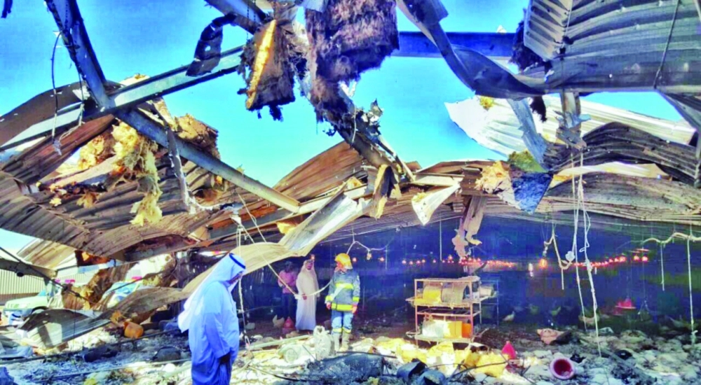 تضرر منازل بنجران إثر سقوط مقذوف حوثي أمس                               (واس)
